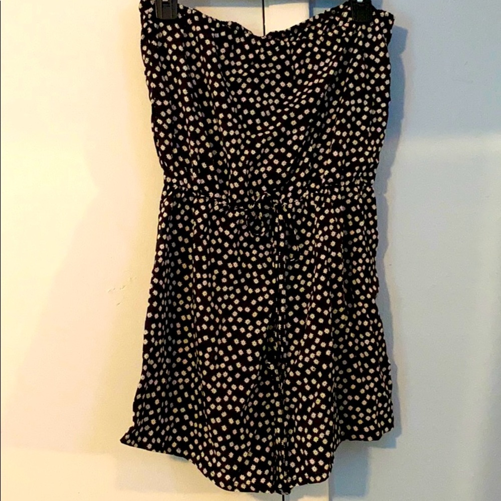 Black floral Romper